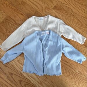 Zara baby girl Cream and Blue Cardigans